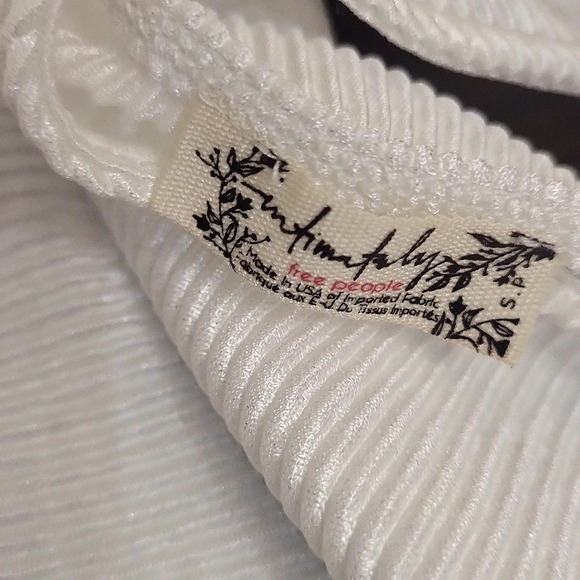 Free People Intimately Pinstriped Glossy Top Blouse - Picture 4 of 4